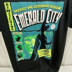 Wicked Emerald City T Shirt Mens Small Black Elphaba Oz Graphic Musical Tee(280-